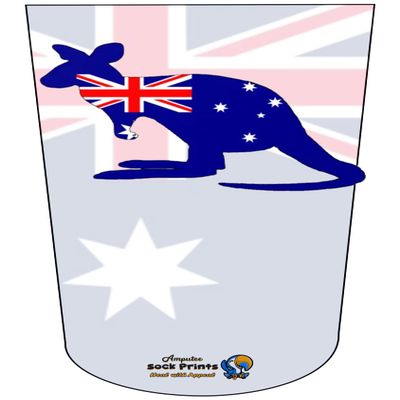 Amputee Sock"Australian Map Flag V1"