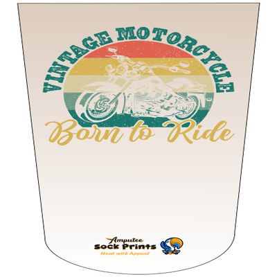 Amputee Sock "Born to Ride Vintage V1"