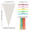 100pcs Sweet Cone Bags 25x13cm Clear Cone Bags with Ties for Party Supplies, Sweets, Biscuits Displaying & Wrapping on Birthday Parties and Festivals view 4