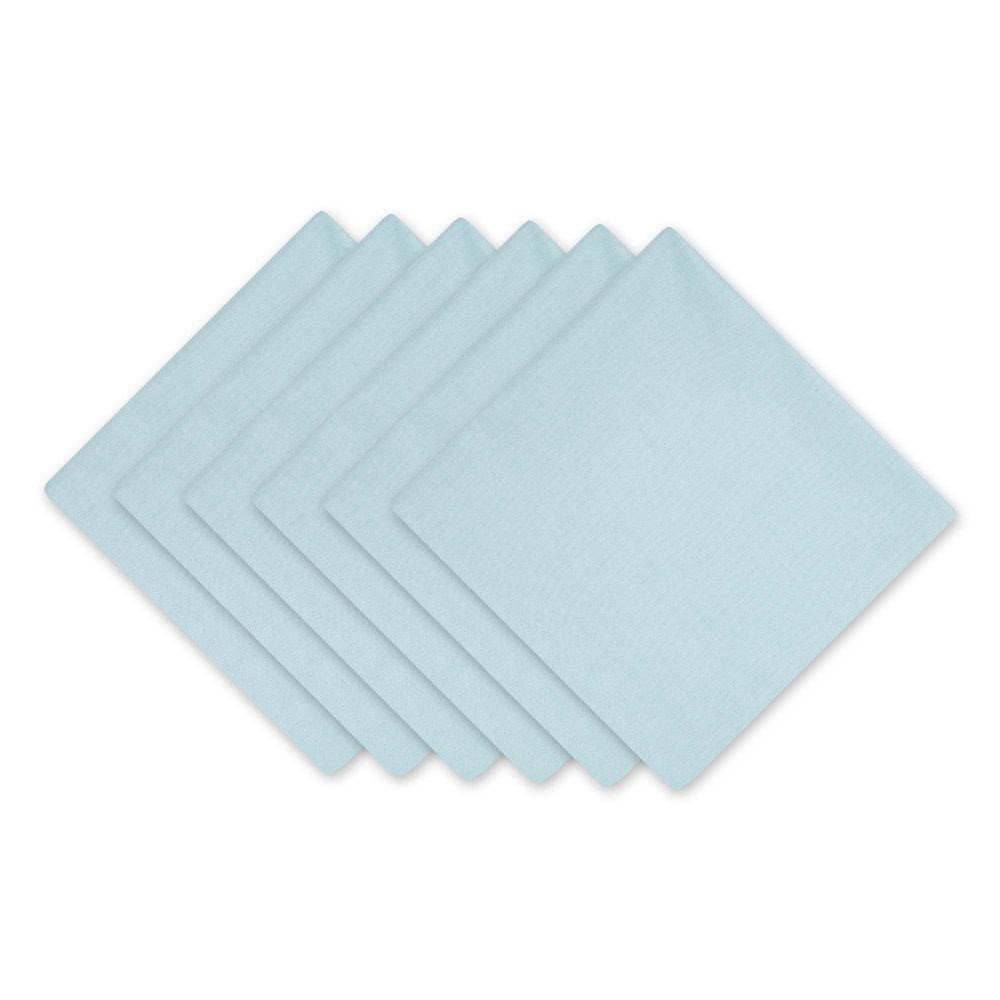 DII Solid Napkin Set Collection, 20x20, Robin's Egg Blue, 6 Piece