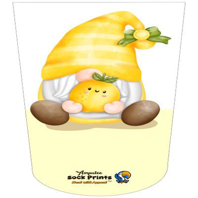Amputee Sock "Gnome w Lemon V1"