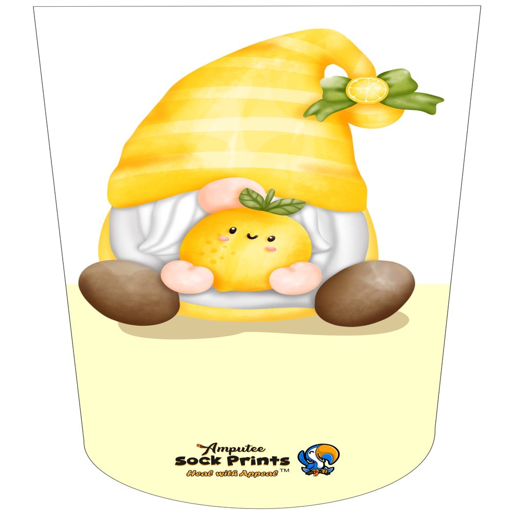 Amputee Sock "Gnome w Lemon V1"