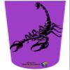 Amputee Sock"Black Scorpion Purple Bgnd Mockup V1" view 1