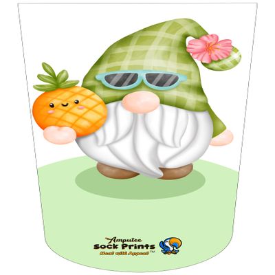 Amputee Sock "Gnome w Pineapple V1"