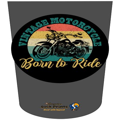 Amputee Sock "Born to Ride Vintage V2"