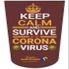Amputee Sock "Keep calm survive Corona V1" view 1
