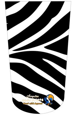 Amputee Sock Zebra Pattern V1