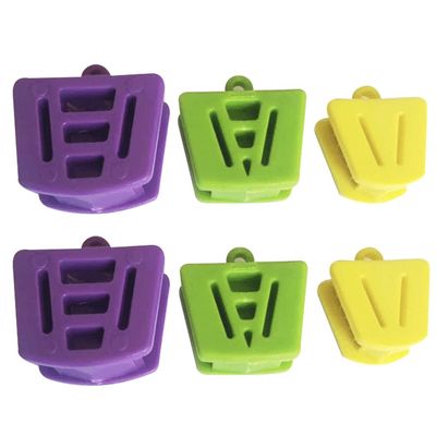 6Pcs Dental Bite Blocks Dental Silicone Mouth Prop Help for Open Mouth Comfortable, One Set Include Large, Medium, and Small (121 Degree Centigrade Autoclavable)