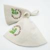100% Wool Felt Sauna Hat Cap for Russian Banya Sauna Hut Leaves Pattern 3pcs view 2