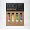 Borderfields Gold Infusion Gift Pack Premium British Cold Pressed Rapeseed Oil 1x Sicilian Lemon, 1x Fragrant Garlic, 1x Smoked Chipotle & 1x Aromatic Thyme 4 x 100ml Bottle Gift box view 3
