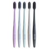 Adult Medium Wheat Fiber Toothbrushes (Kit of 5) | Adult Medium Intensity Charcoal Toothbrushes Dental Care | Sustainable and Recyclable view 1