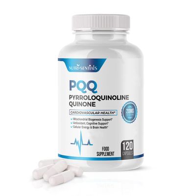 PQQ Max 20mg, 120 Capsules  Pyrroloquinoline Quinone - Promotes Mitochondrial Biogenesis, Energy Optimize | Plant Extract - Powerful & 100% Natural Supplement