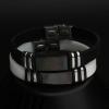 TYUTYU Black Fashion Anime Bracelet For Men Leather Bracelet Stainless Steel Rubber Bracelets New Year Jewelry Couple Gift (Length : 20cm, Metal Color : A White) view 4