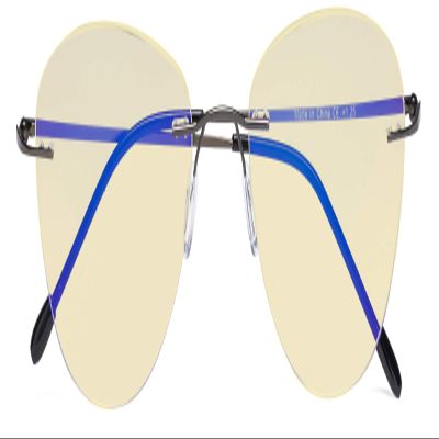 CessBlu Blue Light Blocking Glasses for Women Reading Screen Anti Glare UV Yellow Filter Lens Oversize Pilot Eyeglasses (Gunmetal)+0.5