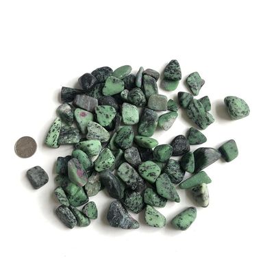 100g Rubys Zoisite Tumbled Stone Irregular Polished Natural Rock Quartz Chakra Healing Decor Minerals Collection Healing Crystal Stone (Color : 100g, Size : Approx25-35mm)