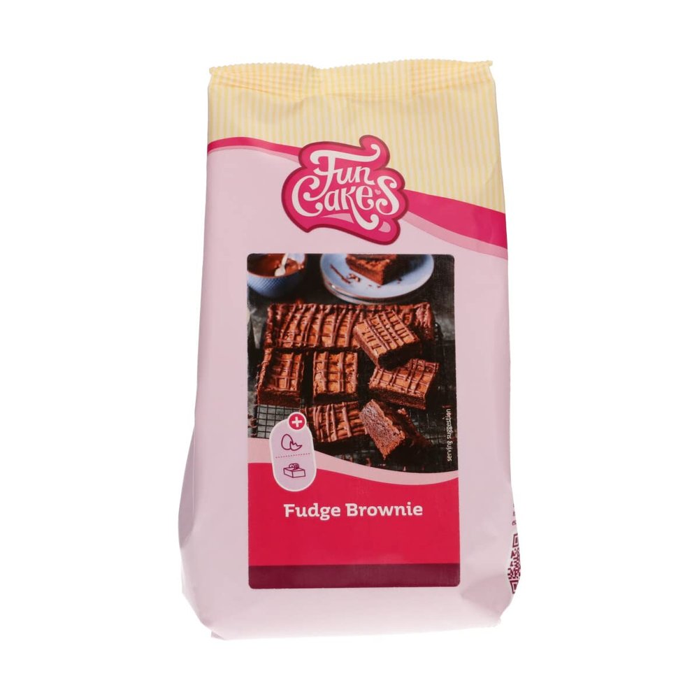 FunCakes Mix for Fudge Brownie: Easy to Use, Extremely Fudgy Brownie with a rich Chocolate Flavour, Halal. 500 g.