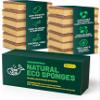 bioGo 12 Pack Biodegradable Kitchen Sponges - Eco-Friendly, Compostable, Natural Cellulose Dish Sponges - Biodegradable Sponges Washing Up - Reusable Washing Up Sponge - UK Brand view 1