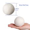8PCS Wool Dryer Balls Natural Fabric Softener Balls Anti-Static Reusable Wool Balls 100% Organic Natural New Zealand Wool Handmade Saves Drying Time and Reduces Clothing Wrinkles (8 PCS+Bag) view 4