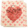 Napkins Love Hearts 20 Pack 3 Ply Paper Ambiente Party Tableware Serviettes 16.5cm x 16.5cm view 1