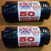 100 Heavy duty black refuse sack strong thick rubbish bags bin liners 120L, 18'x29'x33' view 1