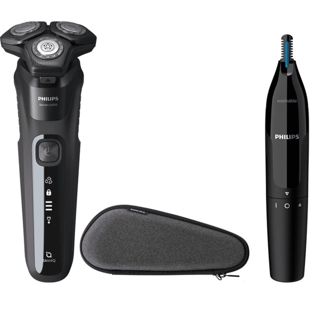 Philips Series 5 Men's Wet and Dry Shaver (S5588/26) with Philips Nose Hair Trimmer