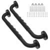 2 Pack 16 Inch Anti-Slip Shower Grab Bars w/Rubber Grip, iMomwee Stainless Steel Bathroom Wall Mount Matte Black Grab Bar Handle, Safety Balance Handrail, Handicap Elderly Senior Assist Bath Handle view 1
