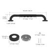 2 Pack 16 Inch Anti-Slip Shower Grab Bars w/Rubber Grip, iMomwee Stainless Steel Bathroom Wall Mount Matte Black Grab Bar Handle, Safety Balance Handrail, Handicap Elderly Senior Assist Bath Handle view 2