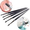 White Dental Resin Brush Pens Dental Shaping Silicone Tooth Tool 5pcs Silicone Resin Brush Pens for Adhesive Composite Cement Teeth Tools view 3