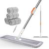 32-Inch Microfiber Flat Mop for Floor Cleaning - Commercial Wide Mop with 360 Rotation, Stainless Steel Handle & 4 Reusable Washable Pads - for Hardwood, Laminate, Tile, Dust and Wet Mopping view 1