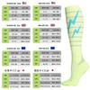 Dee Plus Compression Socks 2 Pair Knee-High Soccer Socks with Lightning for Men & Women Team Sport Cushion Socks for Athletic, Running, Flight, Travel, Cycling (2 Pair - Yellow,XXL) view 4