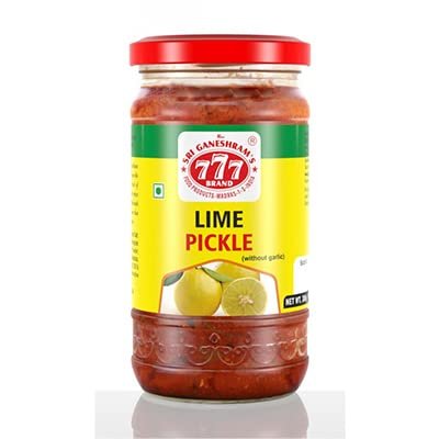 777 Pickle - Lime Without Garlic, 300 g | Nimbu Achaar Indian Pickle