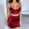 AMhomely Sexy Underwear Female Naughty Erotic Outfits Ladies Charming Lace Vest Hollow Mesh See Through Nightdress Set Slutty Underwears Nightwear Sets for Women UK Sale Clearance, Red, XXL view 2