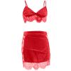 AMhomely Sexy Underwear Female Naughty Erotic Outfits Ladies Charming Lace Vest Hollow Mesh See Through Nightdress Set Slutty Underwears Nightwear Sets for Women UK Sale Clearance, Red, XXL view 4