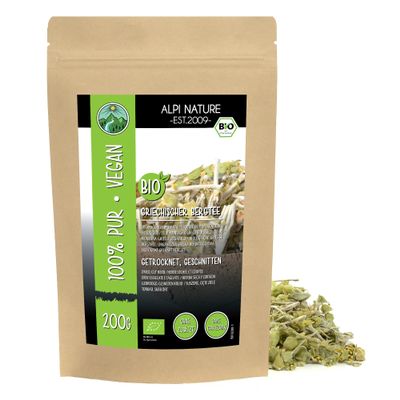 Alpi Nature Organic Greek Mountain Tea 200g 7.1 oz, Cut Flower Stalks, Mountain Herb, Sideritis Tea