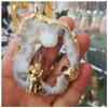 ZTBH Natural Meditation Crystal Natural Irregular Brazilian Agate Crystal Crystal Cave Sliced, home Decoration Crystal Stone (Color : 50-60mm) view 1