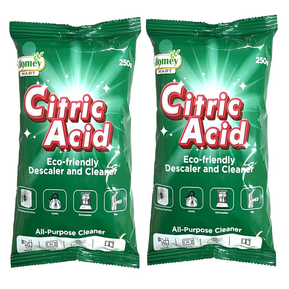 2 x Citric Acid Natural Appliance Descaler All-purpose Cleaner Limescale Remover - 250g