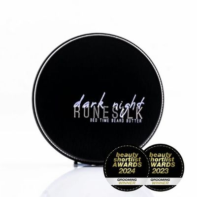 RUNESILK Dark Night Beard Butter | Vegan-Friendly, All-Natural Beard Conditioning | Handmade 50g