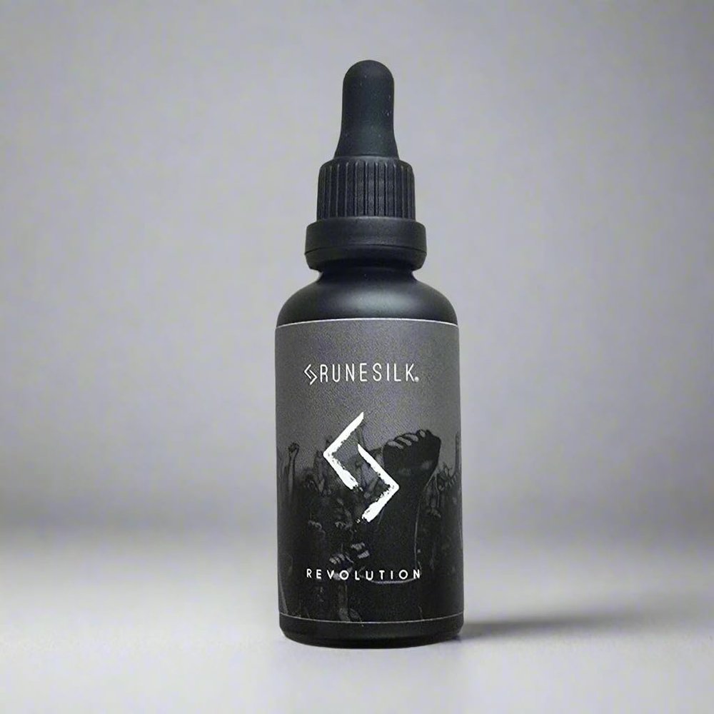 Revolution Beard Oil by RUNESILK | Beard Oil for Men, Moisturiser & Conditioner | Non-Greasy Beard Care Essential | Natural Growth Enhancer | 50ml Dropper Bottle