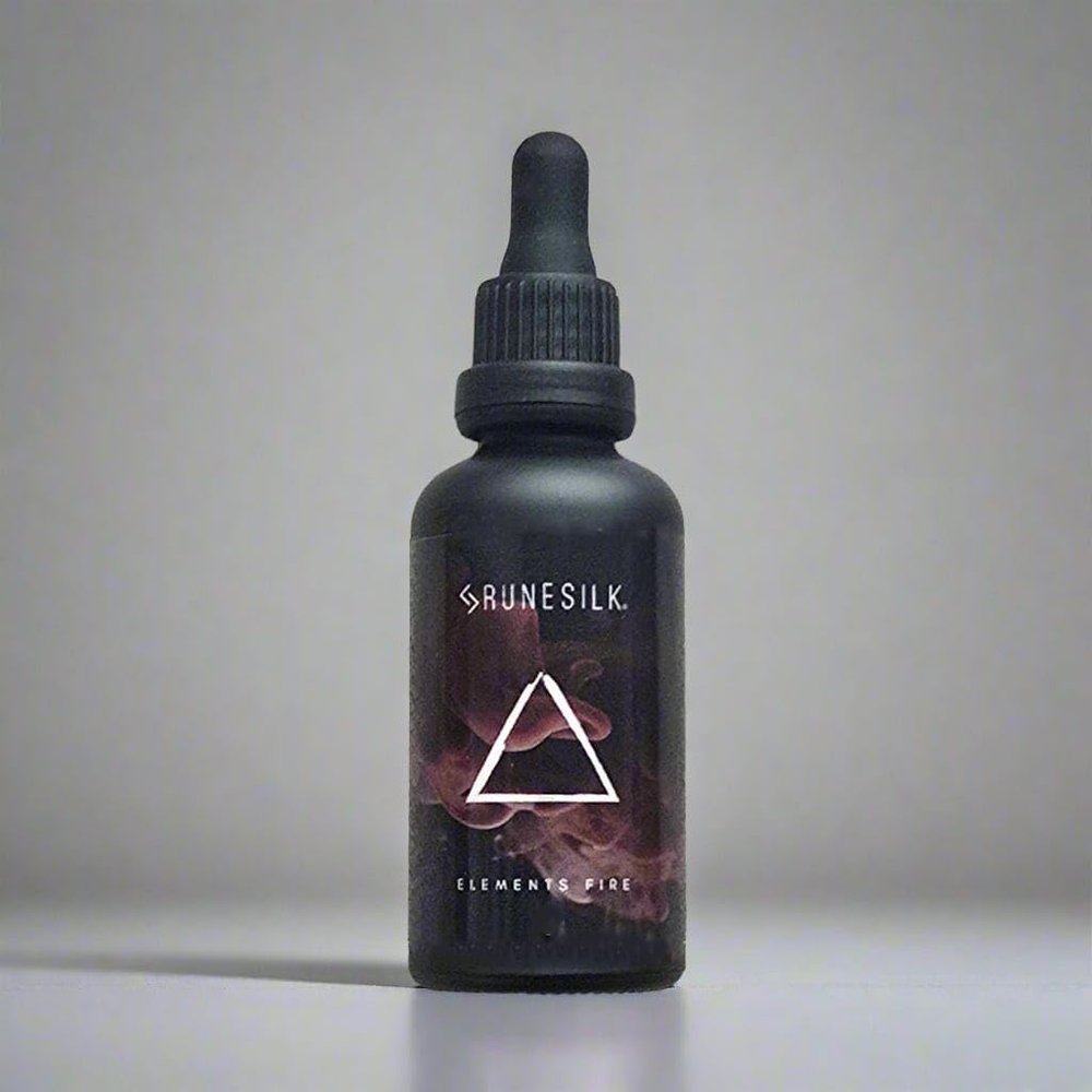 Elements Fire Beard Oil by RUNESILK | Beard Oil for Men - Conditioner with Argan Oil - Gentle Beard Care for All Skin Types | Made in the UK