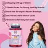 BeSoHappy Biotin Gummies 6000mcg Complex for Hair Growth, 60 Days Supply with Selenium, Zinc, B12 Vitamin, Retinol Vitamins B6, C, D, E, Strawberry Candies Flavor, Vegan. view 2