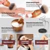 Anbbas Pure Badger Hair Shaving Brush Wood Handle and Large Soap Bowl with Stainless Steel Shaving Stand 3in1 Kit for Men view 3