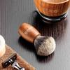 Anbbas Pure Badger Hair Shaving Brush Wood Handle and Large Soap Bowl with Stainless Steel Shaving Stand 3in1 Kit for Men view 4