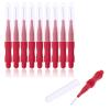 Interdental Brush Red 0.7mm 10 Pieces Braces Brush Toothpick Tooth Flossing Head Oral Dental Hygiene Brush Tooth Interspace Cleaning Tool by DBOO view 1