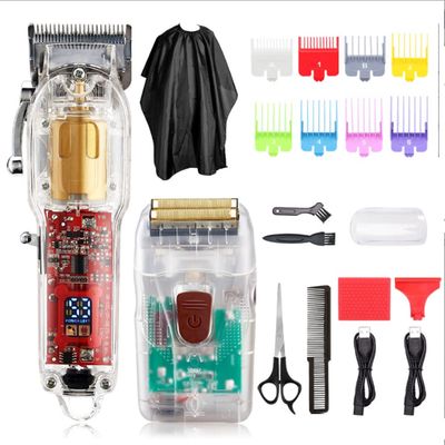 Mens Electric Shaver and Hair Clipper Set,2 In1 Multi-function USB Rechargeable Cordless Rotary Razor Beard Trimmer Shaver with Pop-Up Precision Trimmer 100% Waterproof Wet & Dry