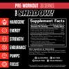 JNX SPORTS The Shadow! 350mg of Caffeine Hard Core Preworkout -Electric Energy, Mental Focus, Superhuman Strength, Men & Women - Watermelon 30 Servings view 2