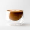 KRUVE IMAGINE Coffee Cups - Handcrafted Double-Wall Glass Cups (Set of 2, 6.5oz/200ml) - Perfect for Latte Art & Espresso - Durable Borosilicate Glass - Ideal for Coffee Mugs Lovers - Cappuccino view 2