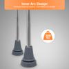 1 Pair Universal Crutches for Adults and Teenager, Adjustable Height for 4'7" to 6'7", 300 LBS Capacity Aluminum Lightweight Crutches with Underarm Pads view 4