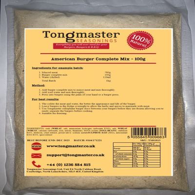 American Burger Complete Mix Trial Pack 100g (1kg Batch)