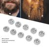 Hollow Beard Beads, Retro Fit Quick Multifunctional Beard Rings Strong for Hair for Extensions for Braids(Silver) view 4