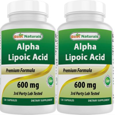 Best Naturals Alpha Liopic Acid 600 mg 120 Capsules - ALA Alpha Lipoic Acid Powerful Antioxidant (120 Count (Pack of 2))